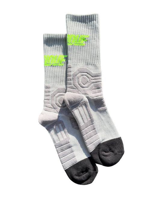 TURBO Socks - Grey/Lime Green